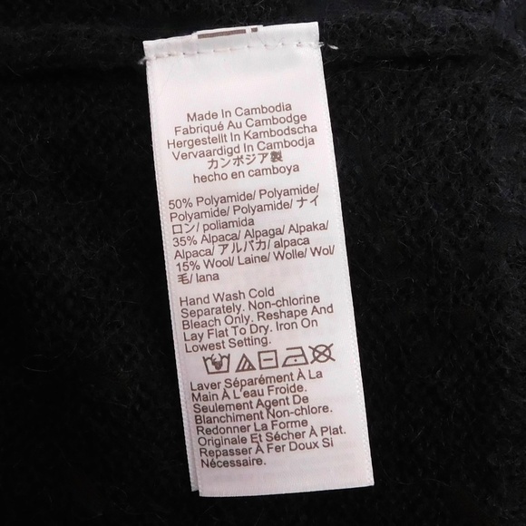 NWT!! J. CREW High Rib Pullover Sweater Wool Alpaca Solid Black Minimalist Small - Picture 11 of 12